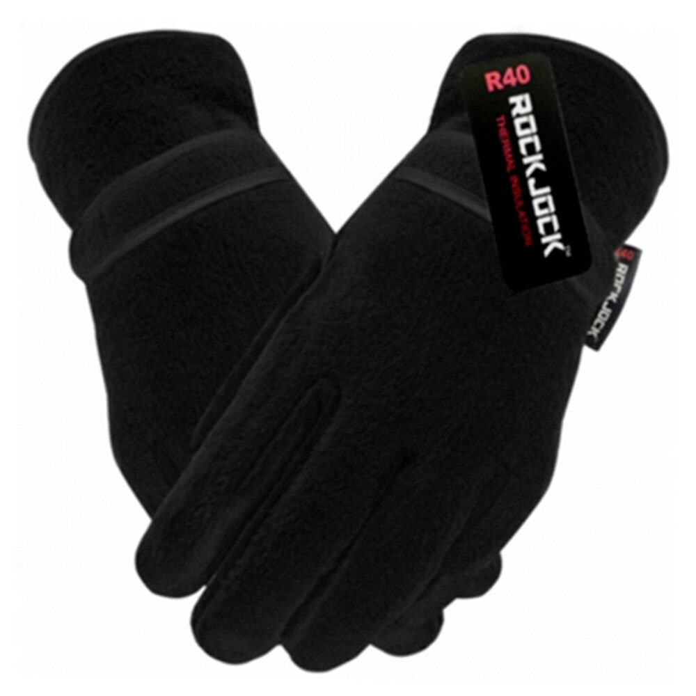 Womens Fleece Insulated Gloves Black matchWOW